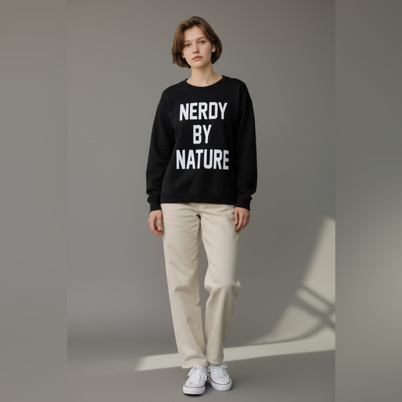 Forever 21 traffic crewneck sweater “Nerdy by Nature” - Picture 1 of 7